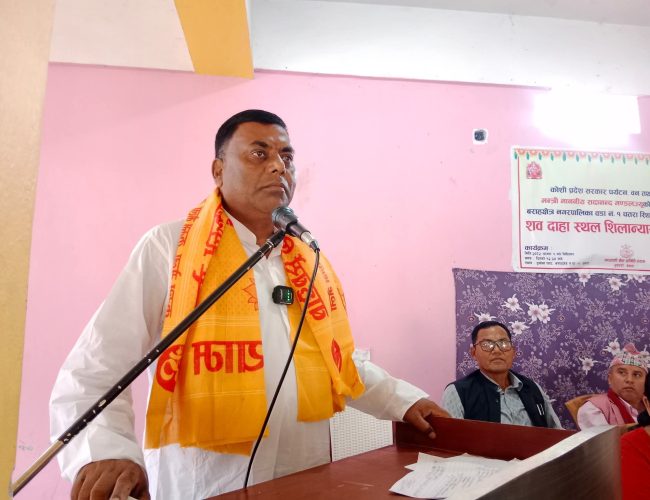 दुर्वासा घाट क्षेत्रमा शव दाहा स्थलको शिलान्यास